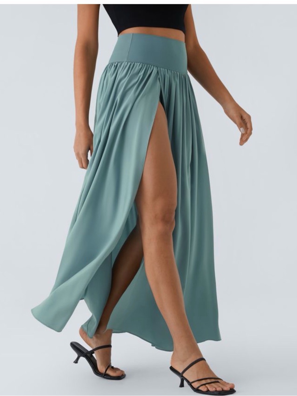 Halara Breezeful High Waisted 2-in-1 Flowy Quick Dry Maxi Casual Skirt xsmall